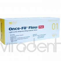Онсе-Фил Флоу (Once-Fil Flow, "Mediclus") желтый, силиконовый фотополимерный материал для временной пломбировки, шприц 1,2мл.