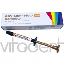 Эни-ком Флоу Радуга (Any-Com Flow Rainbow, "Mediclus") оранжевый, фотополимерный наногибридный компонет, шприц 2г.