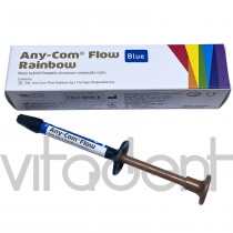 Эни-ком Флоу Радуга (Any-Com Flow Rainbow, "Mediclus") голубой, фотополимерный наногибридный компонет, шприц 2г.