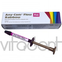 Эни-ком Флоу Радуга (Any-Com Flow Rainbow, "Mediclus") розовый, фотополимерный наногибридный компонет, шприц 2г.