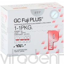 Фуджи Плюс (Fuji Plus, "GC") цемент для постоянной фиксации ортопедических конструкций, 15г+7мл.