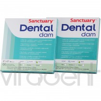 Дентал Дам (Dental Dam, "Sanctuary") платки для коффердама, зеленые, средние, 152х152мм, 36шт.