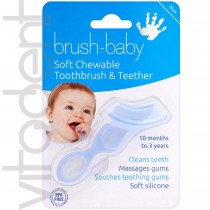 Силиконовый грызунок (Chewable Toothbrush, "Brush-Baby") жевательная зубная щетка, от 10 до 36 месяцев, 1шт.