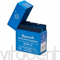 Артикуляционная бумага (Articulating paper, "Bausch") ВК01, синяя, 200μ, 300 листов.